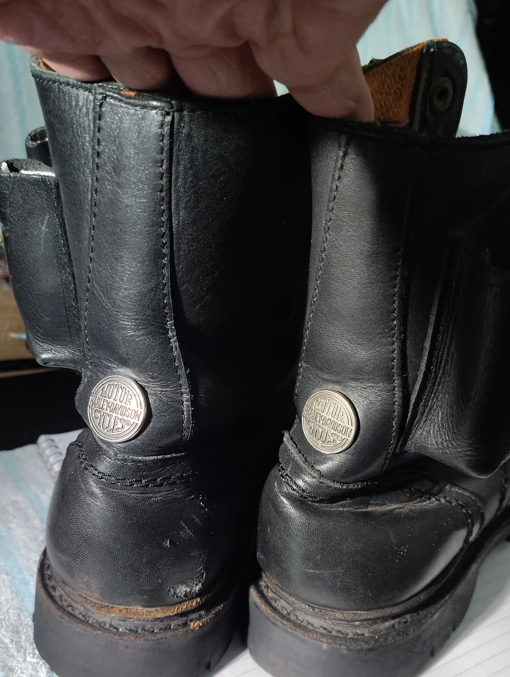 Harley Davidson boots n windshield tool pouches
